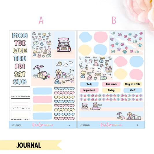 Let's Travel | Journaling sticker