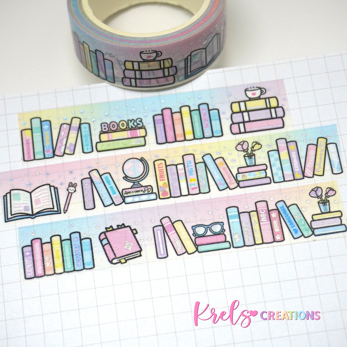 Booktionery V.2 | Silver foil | 15mm washi tape