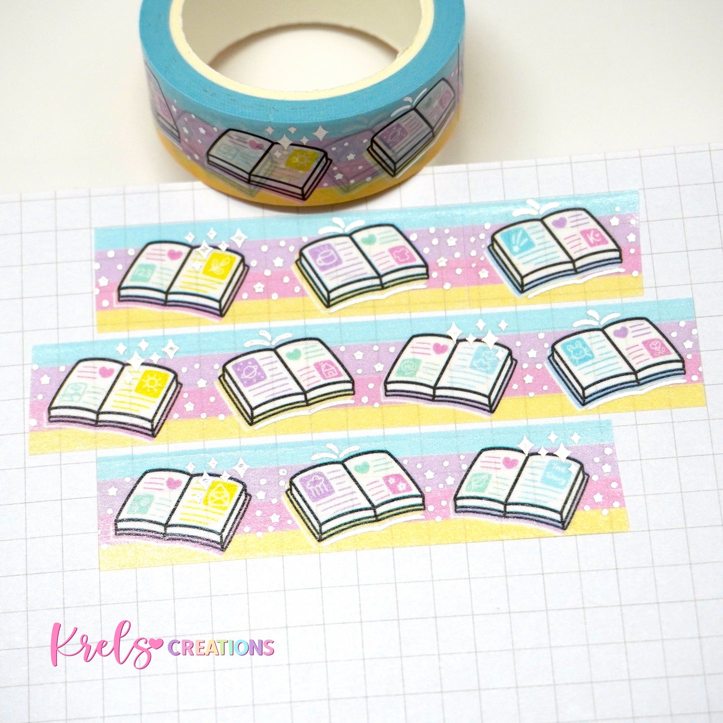 Bookart | Silver foil | 15mm washi tape