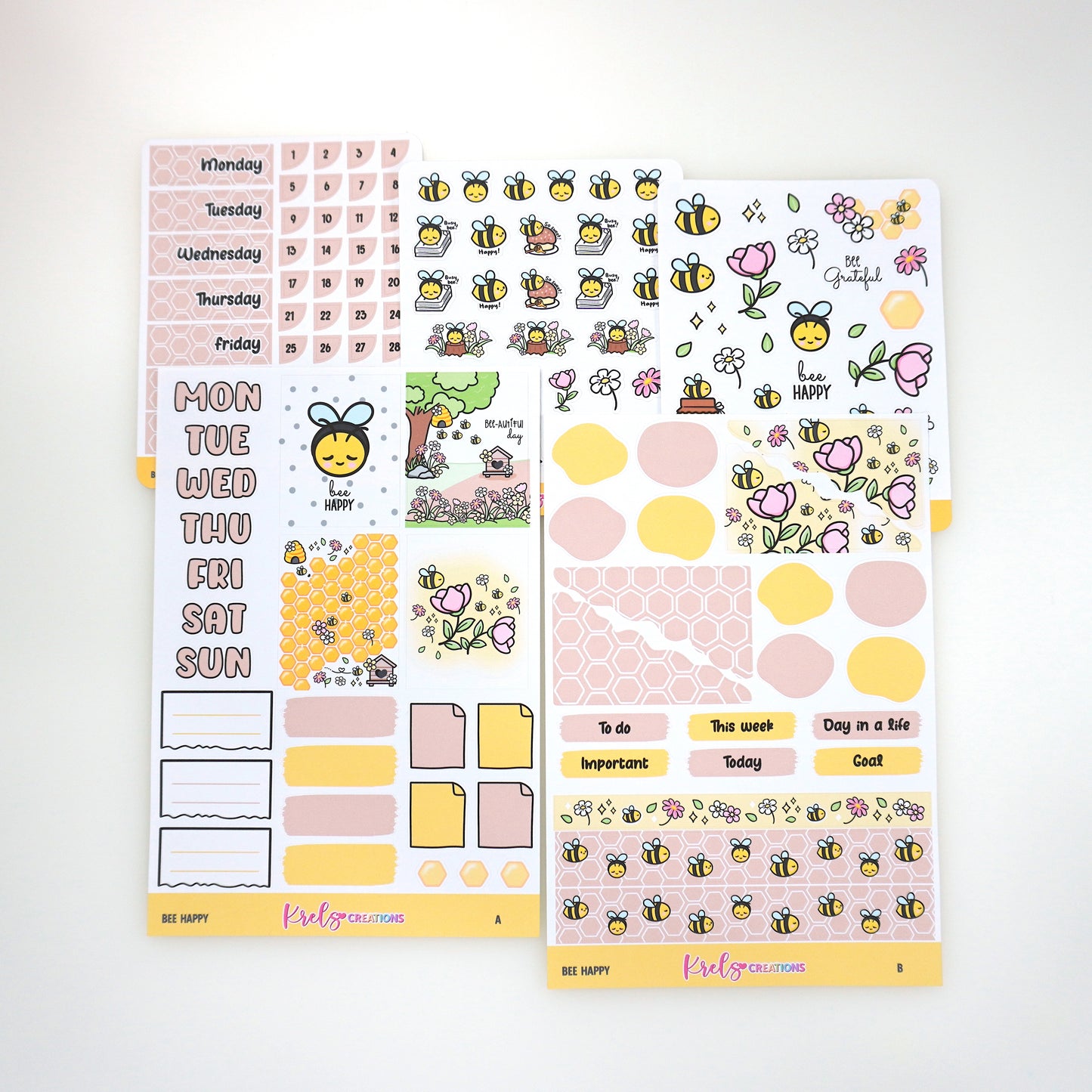 Bee happy | Journaling sticker