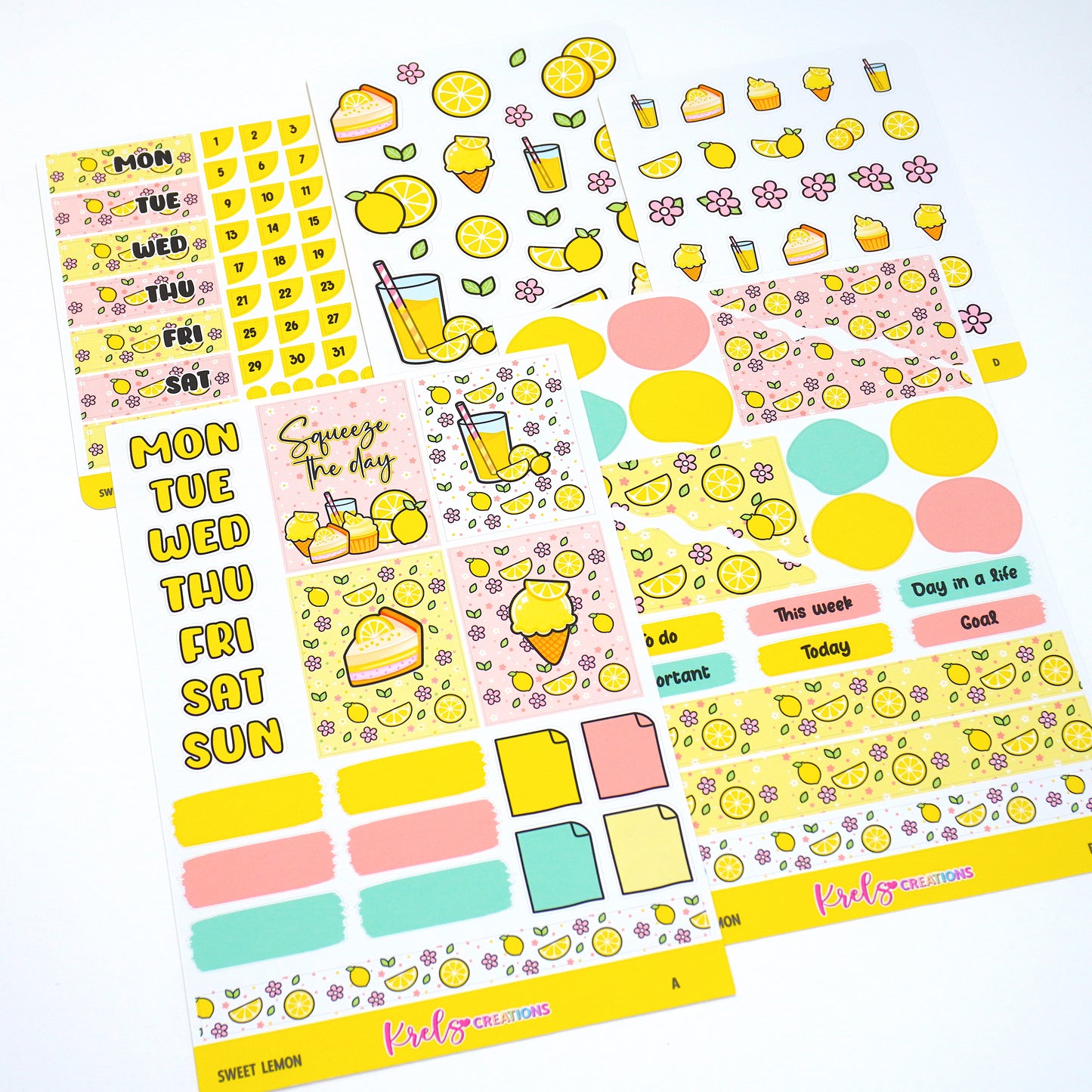 Sweet lemon | Journaling sticker
