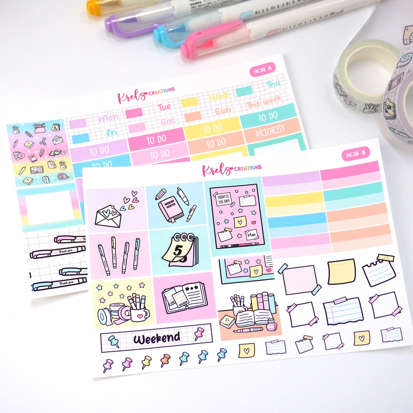 HC38 | Planner love | Hobonichi cousin -2sheets