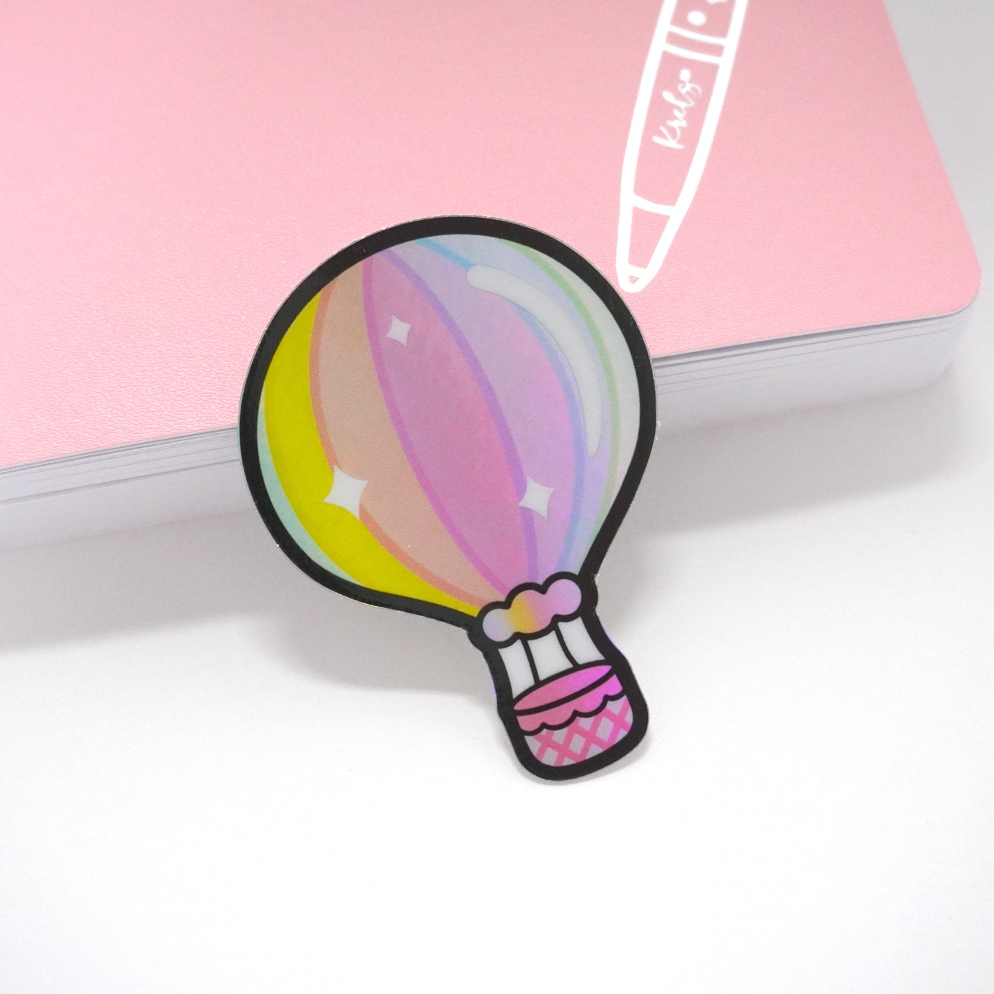 Hot air balloons Holographic Die-cut sticker