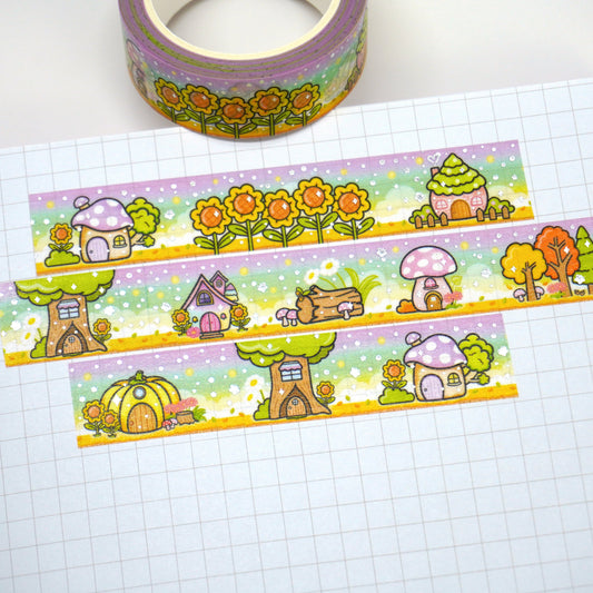 Magic Forest "Fall" | Silver foil | 15mm washi tape