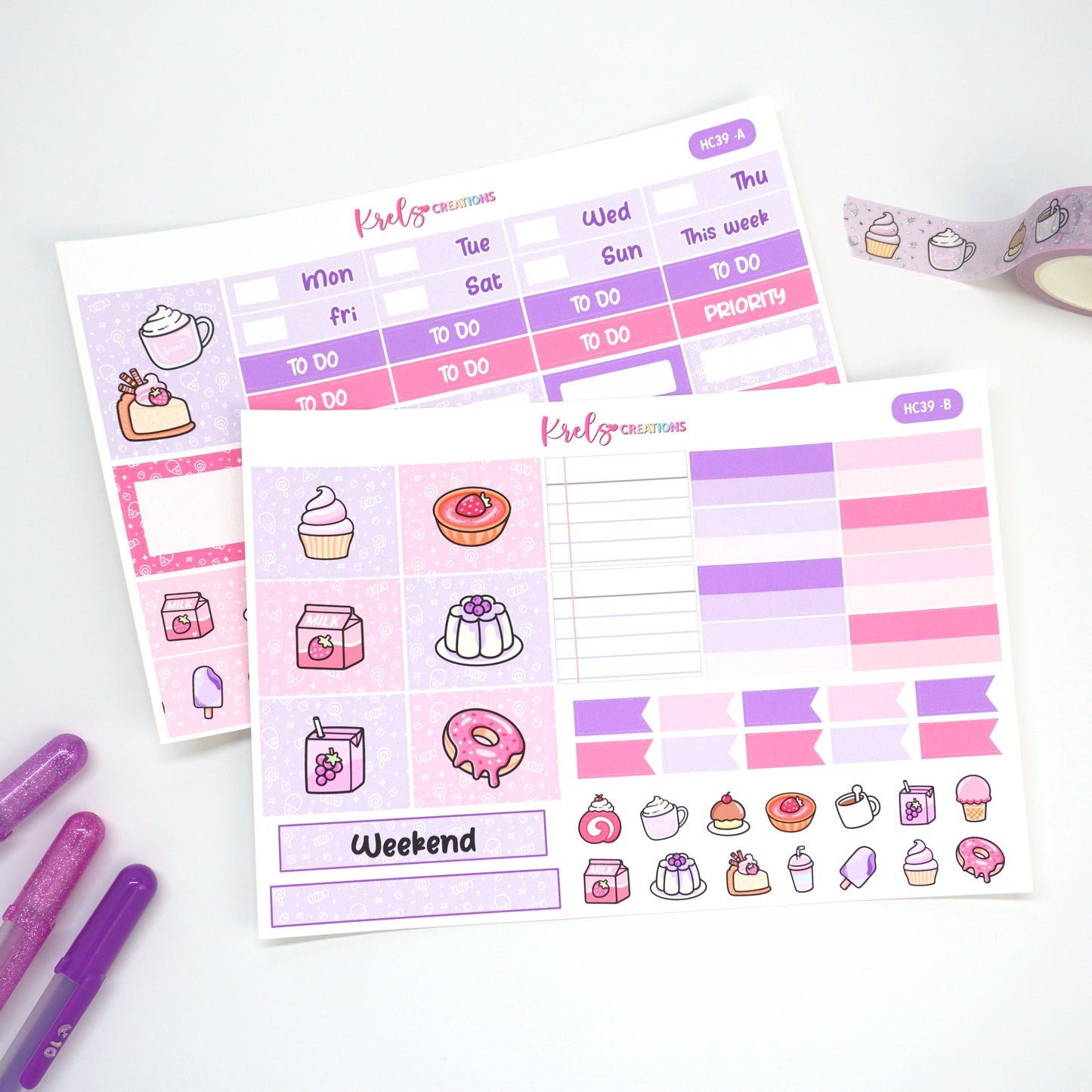 HC39 | Sweet desserts | Hobonichi cousin -2sheets