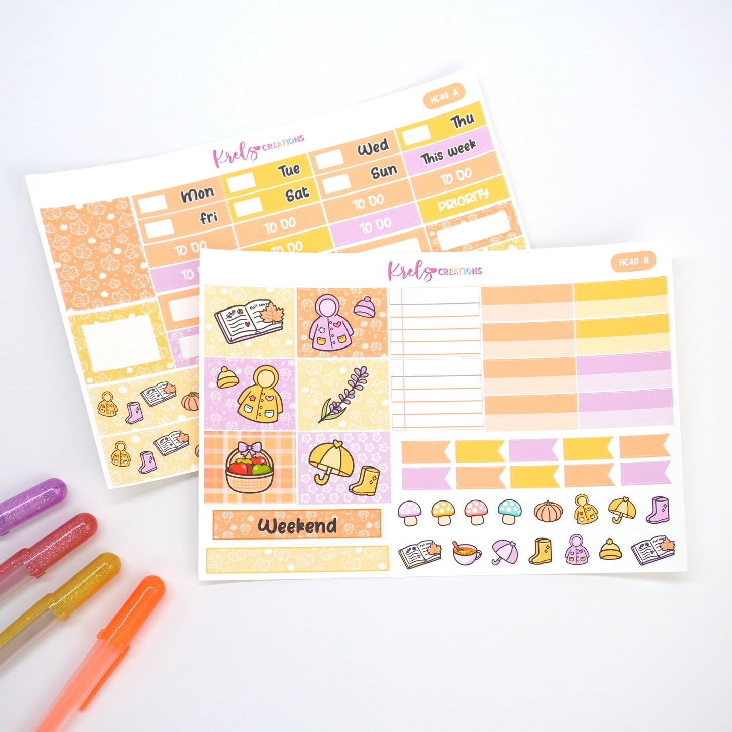 HC40 | Fall vibes | Hobonichi cousin -2sheets