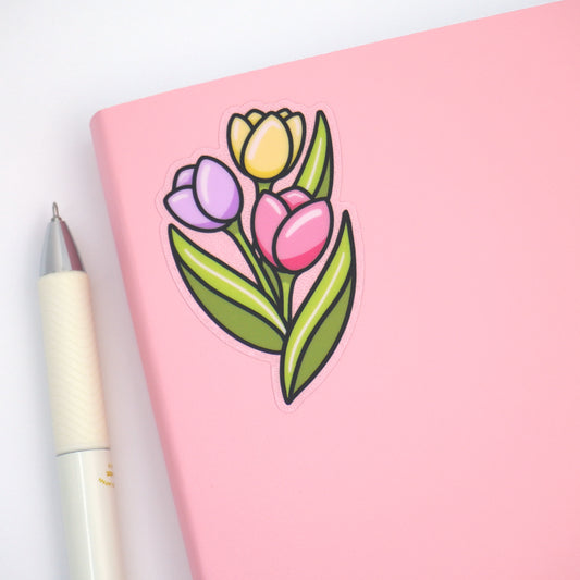 Tulip | Clear vinyl die-cut sticker