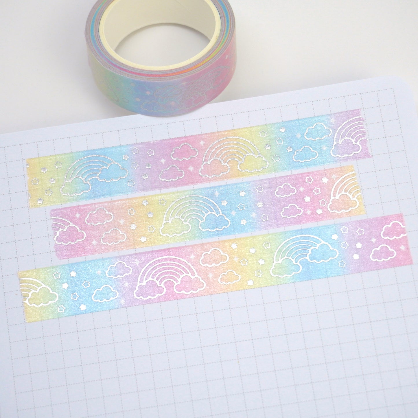 Rainbow | Holo foil | 15mm washi tape