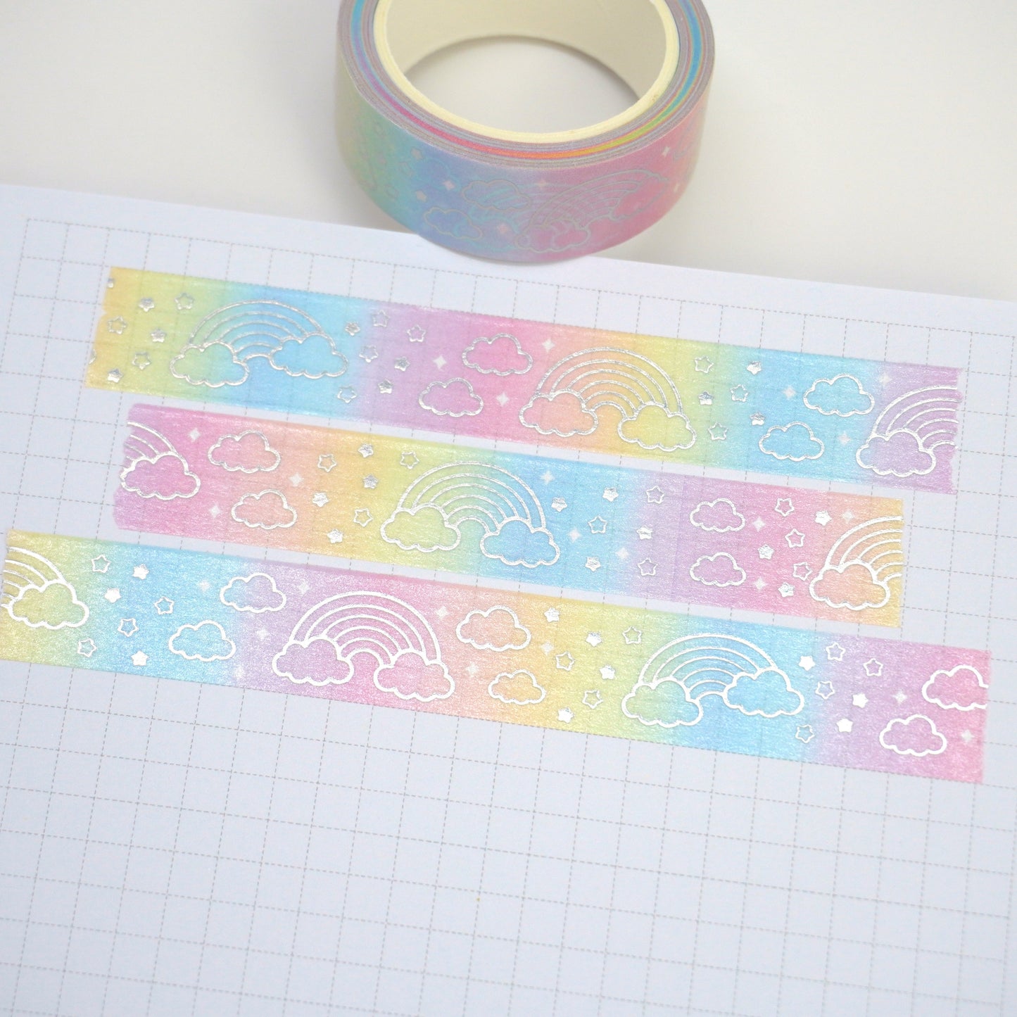 Rainbow | Holo foil | 15mm washi tape