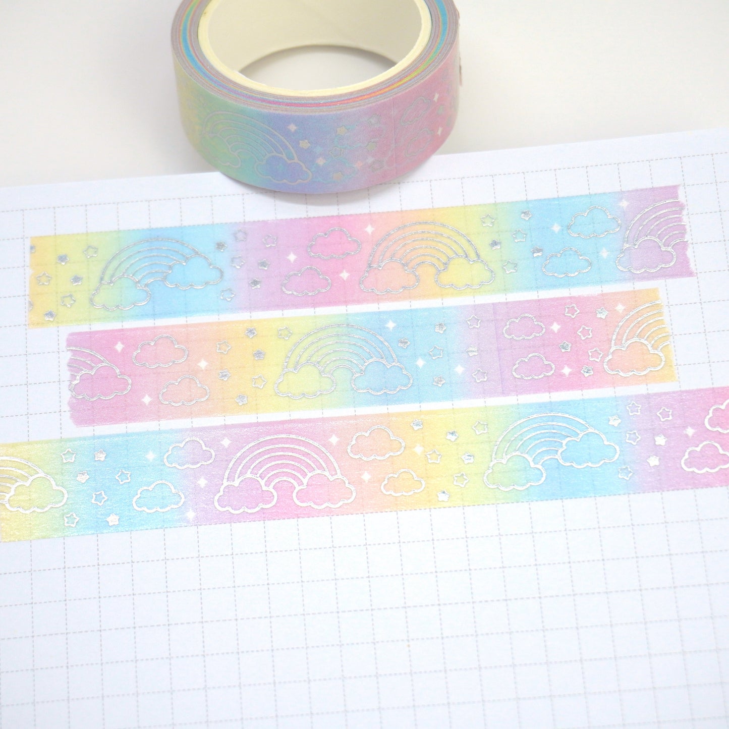 Rainbow | Holo foil | 15mm washi tape