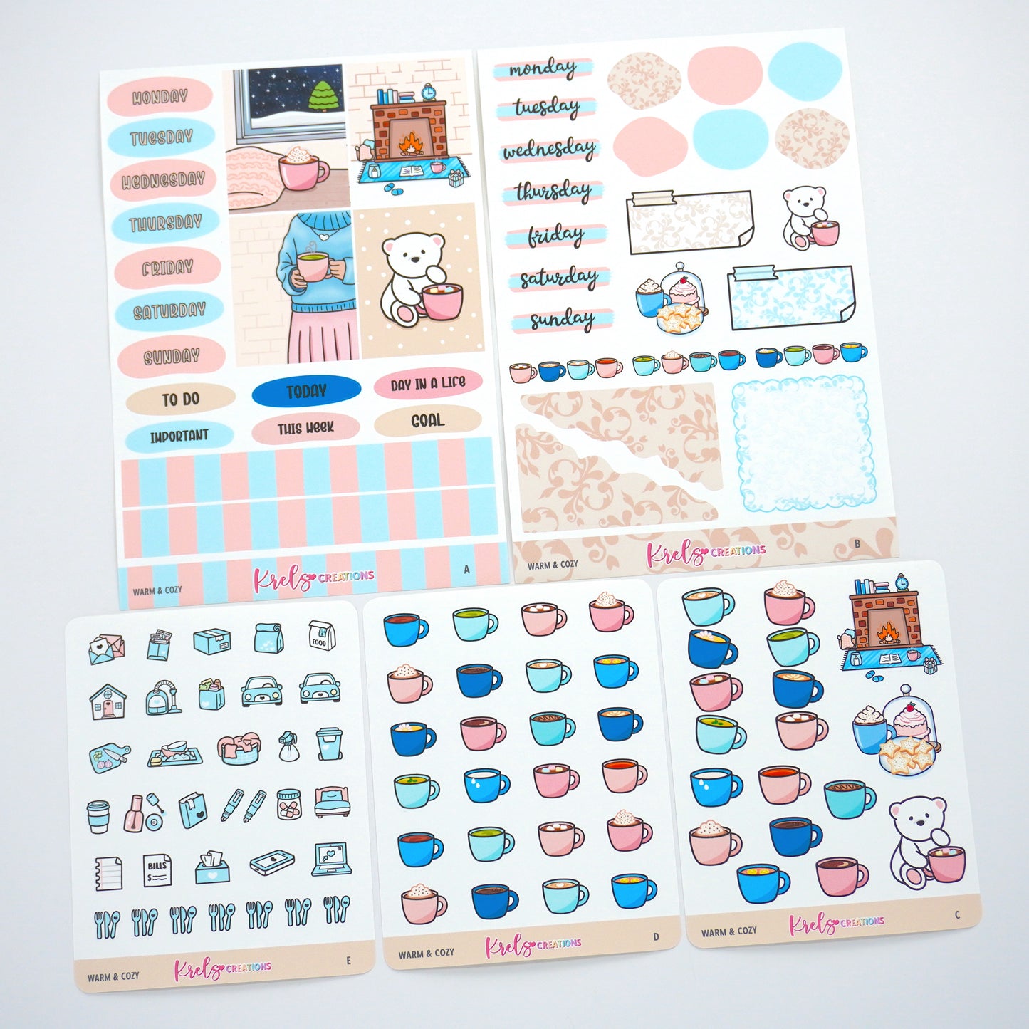 Warm & Cozy | Journaling sticker