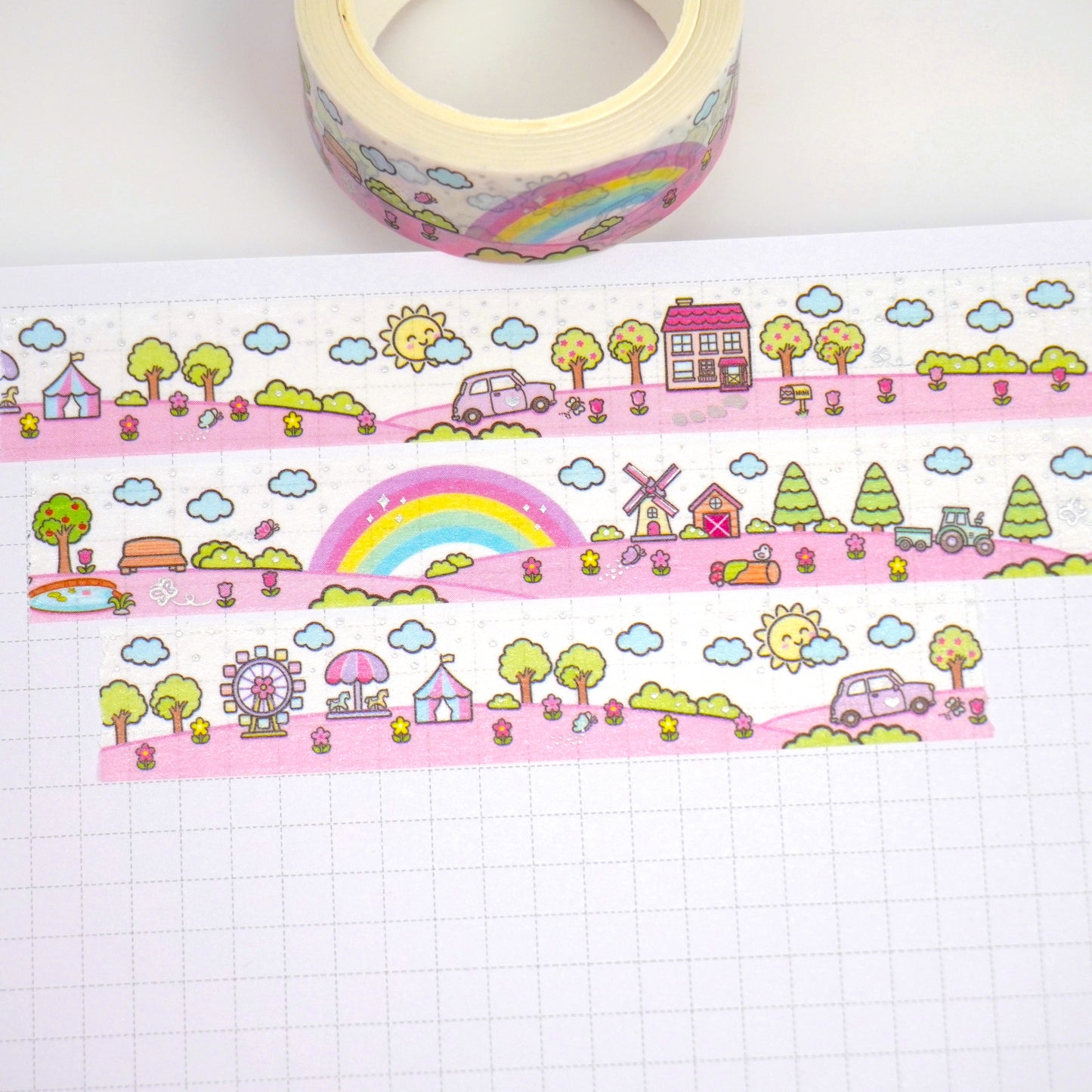 Beautiful Town | Holo foil | 15mm washi tape