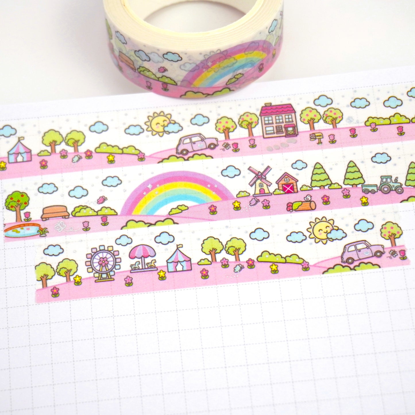 Beautiful Town | Holo foil | 15mm washi tape