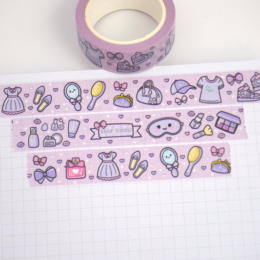 Self-love | Holo foil | 15mm washi tape