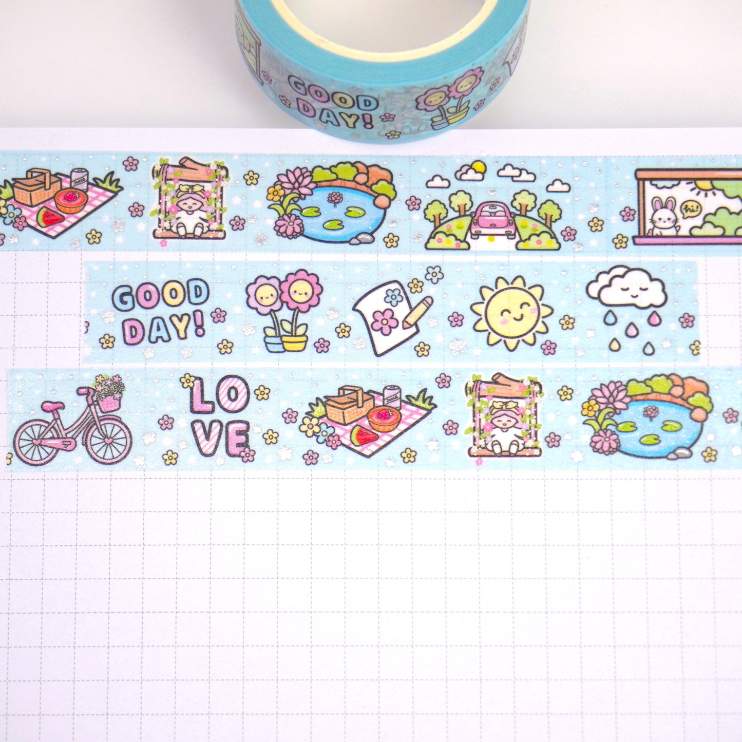 Good day | Holo foil | 15mm washi tape
