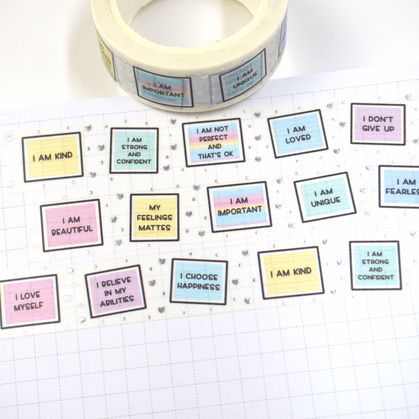 "MISFIT" Affirmation | Silver foil | 15mm washi tape |