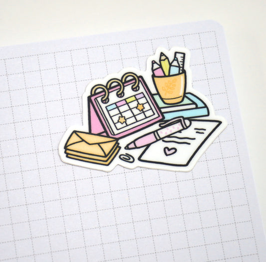 Stationery things vinyl die-cut sticker