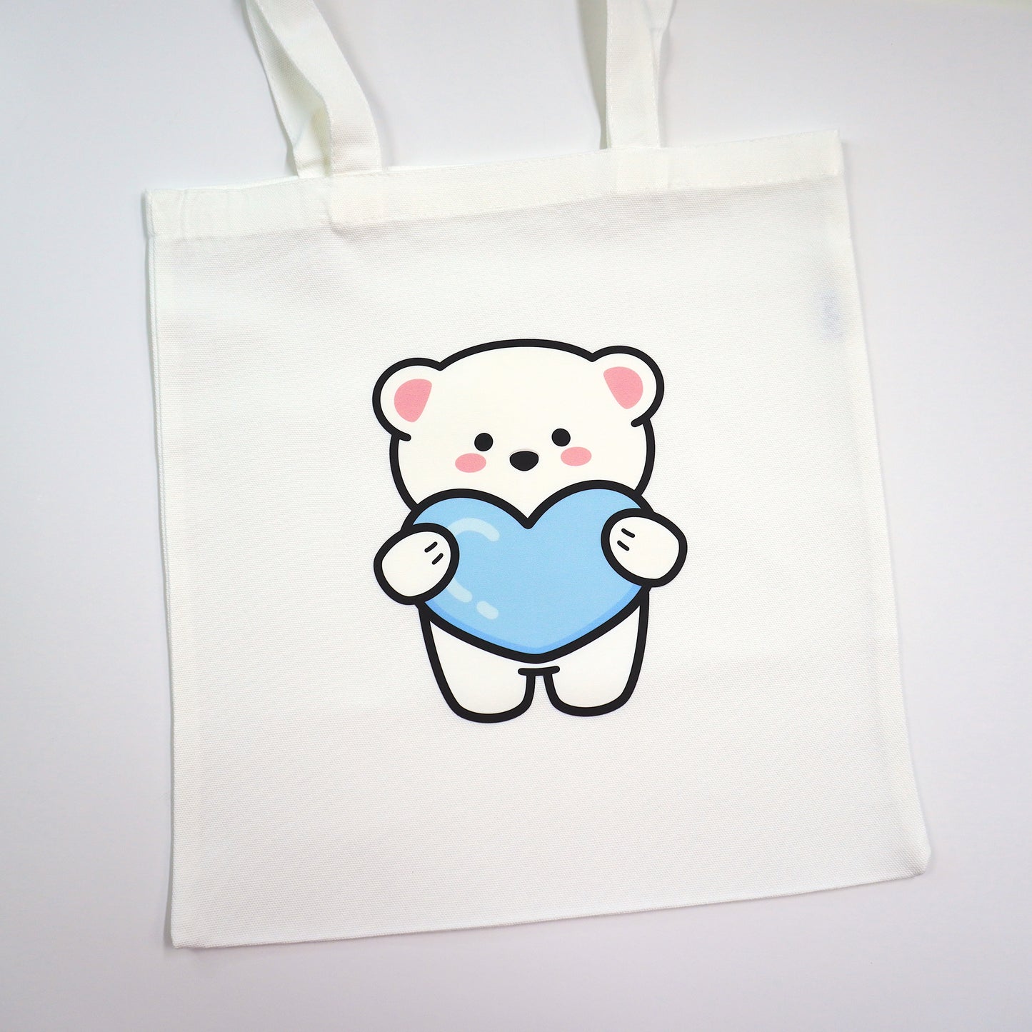 Tote bag | Bear heart -Blue
