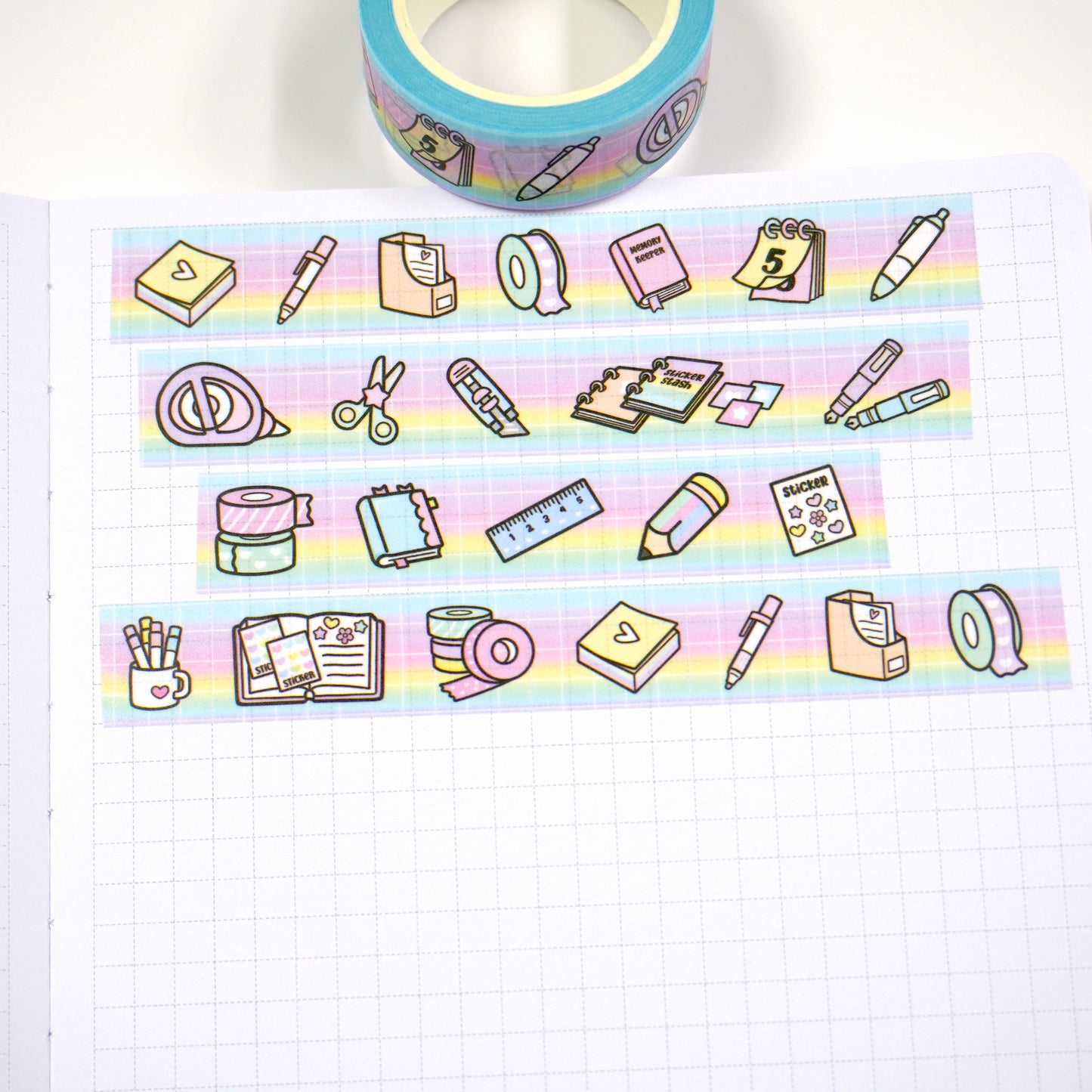 Planner love -Rainbow | 15mm washi tape