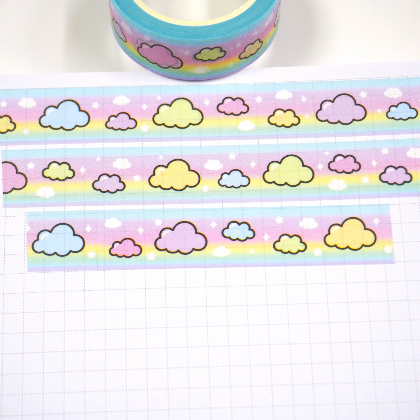 Rainbow clouds | 15mm washi tape