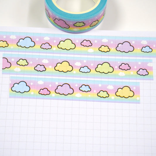 Rainbow clouds | 15mm washi tape