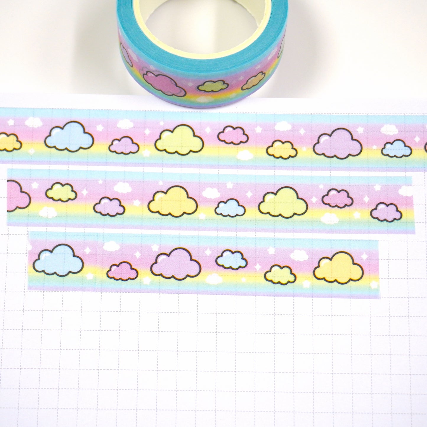 Rainbow clouds | 15mm washi tape