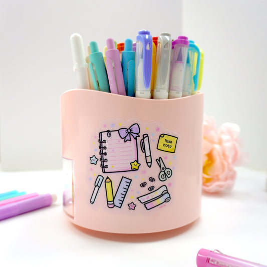 Paper and pen | Clear Vinyl die-cut sticker