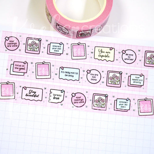 Note to self | Silver foil | 15mm washi tape