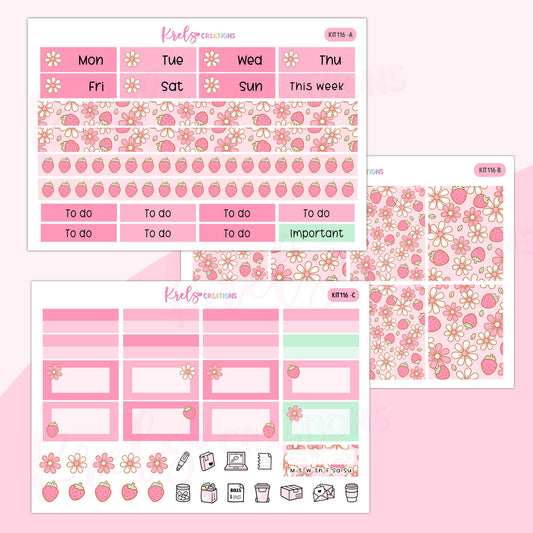 KIT116 | STRAWBERRY DAISY | Vertical Kit