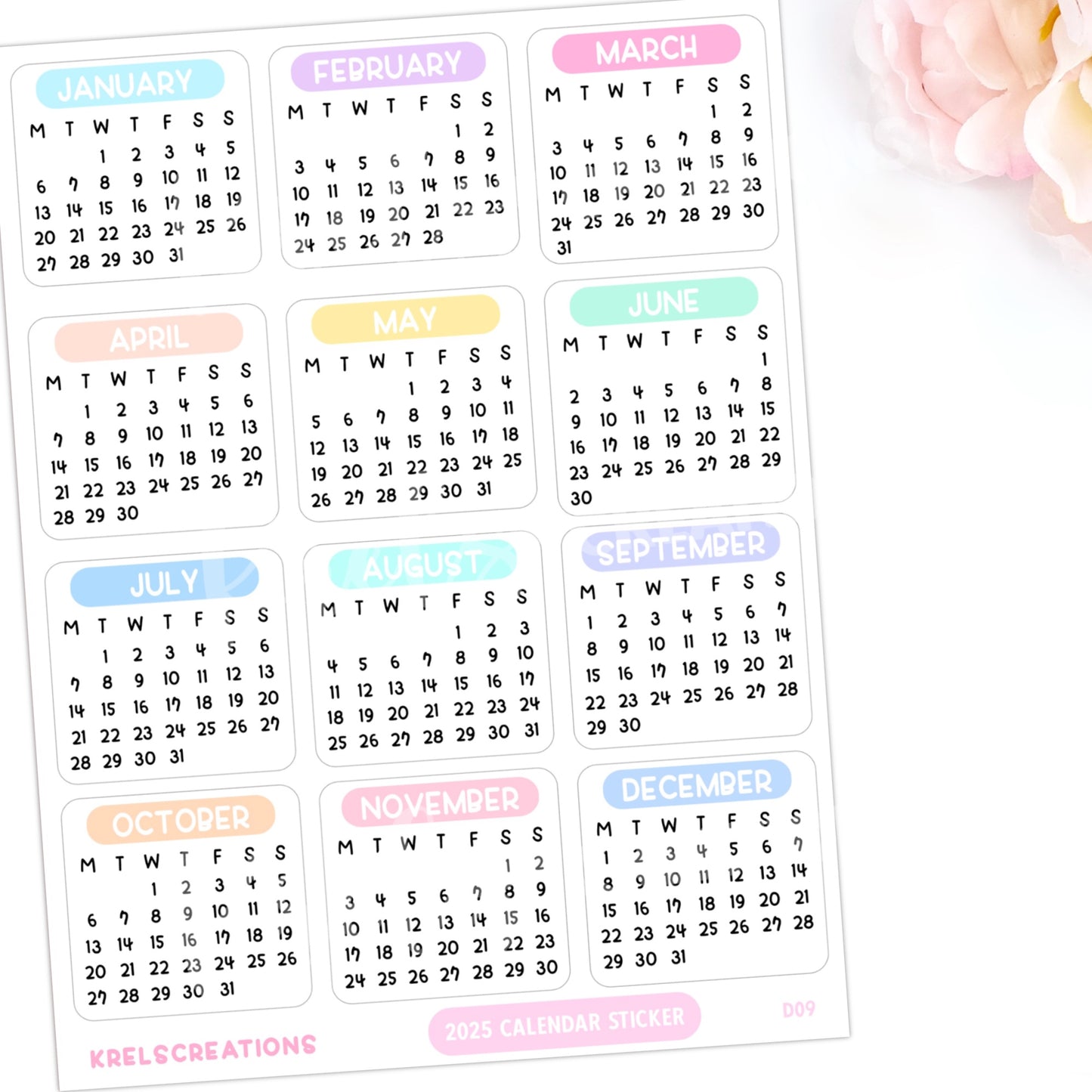 D09 | 2025 Calendar (1 inch)