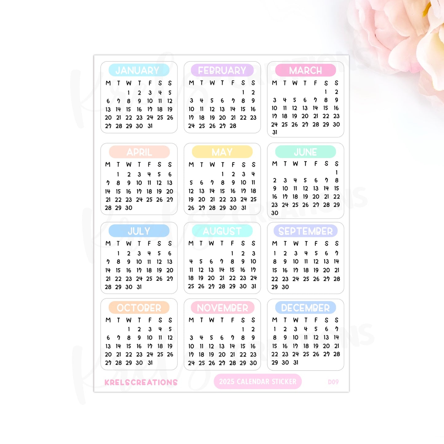 D09 | 2025 Calendar (1 inch)