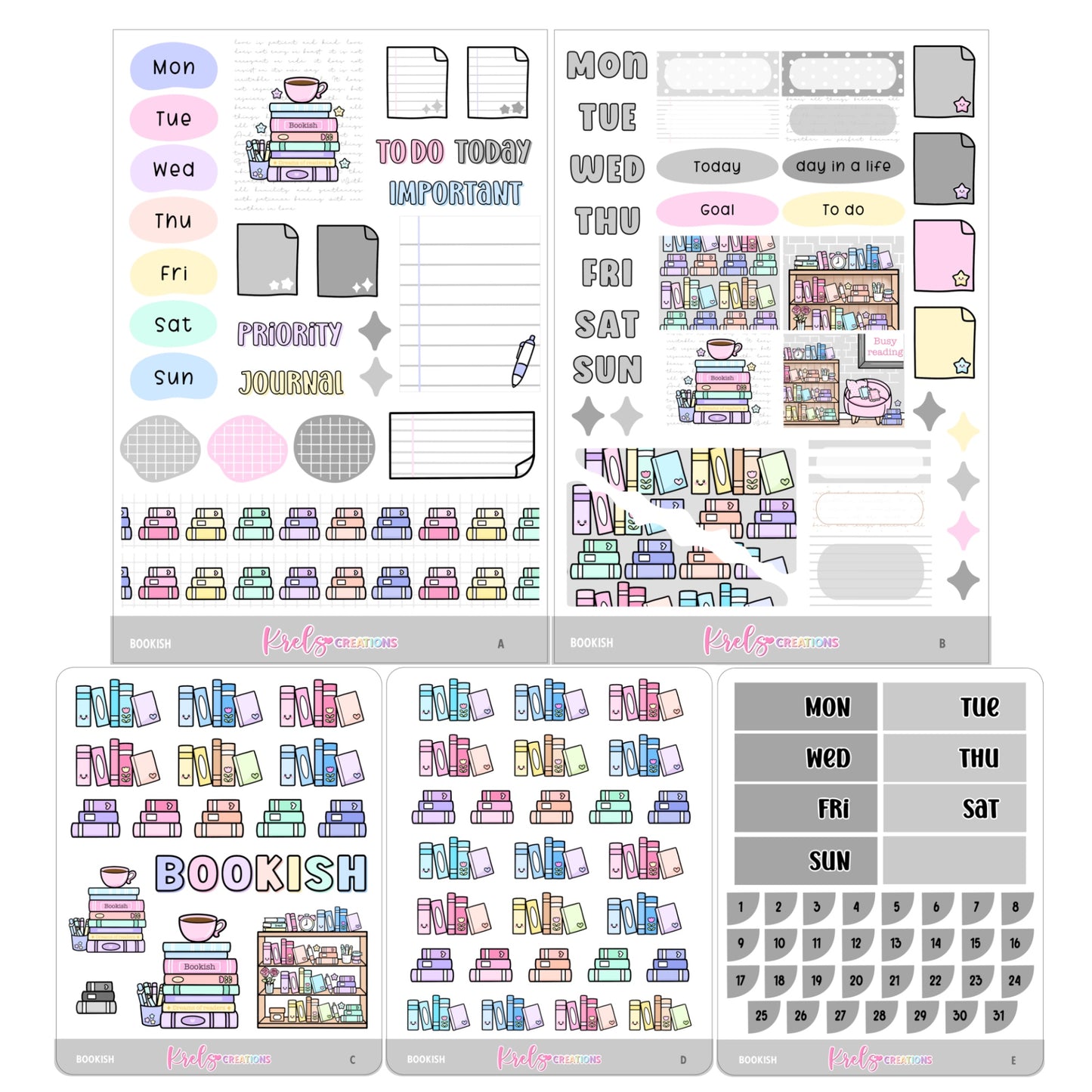 Bookish | Journaling sticker
