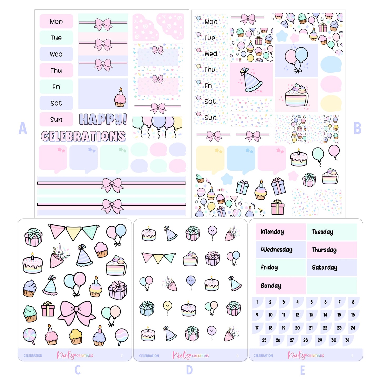 Celebrations | Journaling sticker