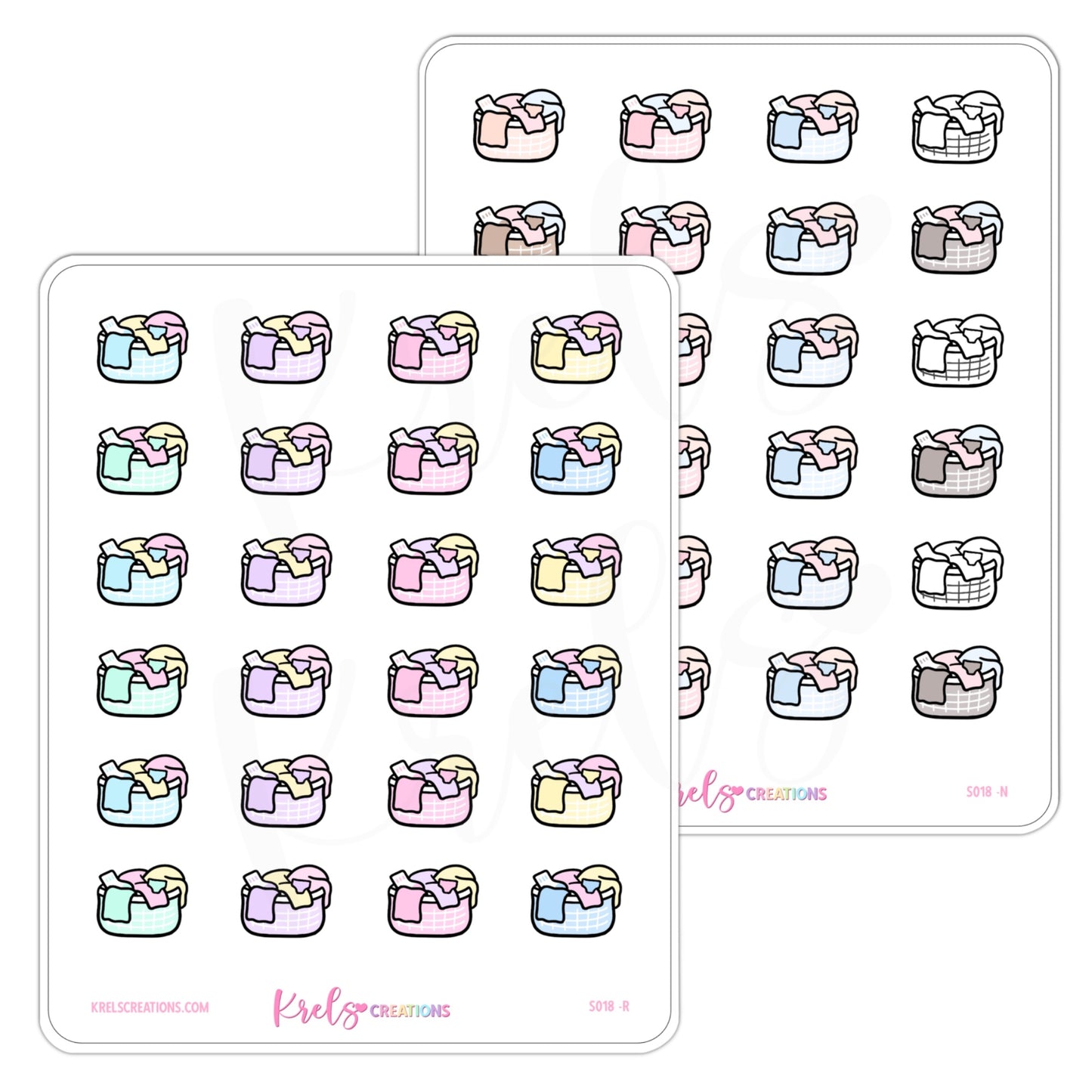 S018 | Laundry Basket Stickers