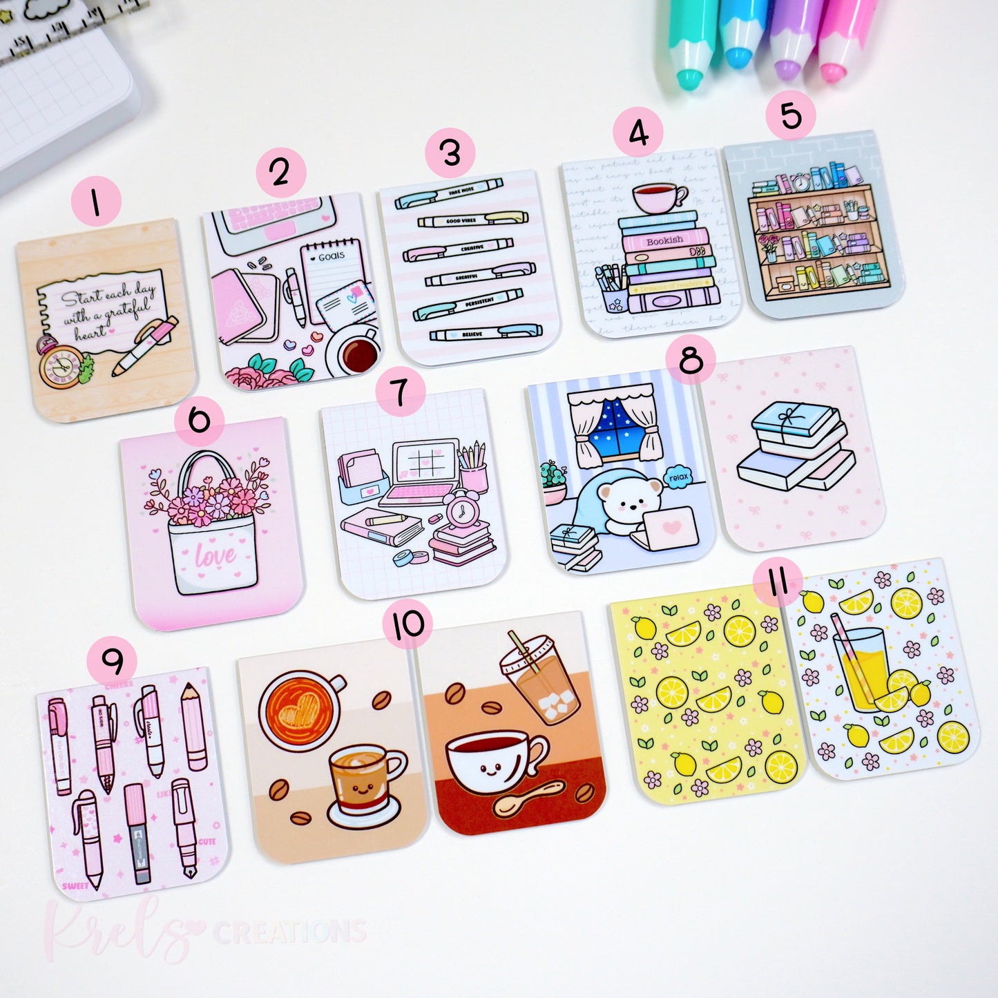 Magnetic bookmarks