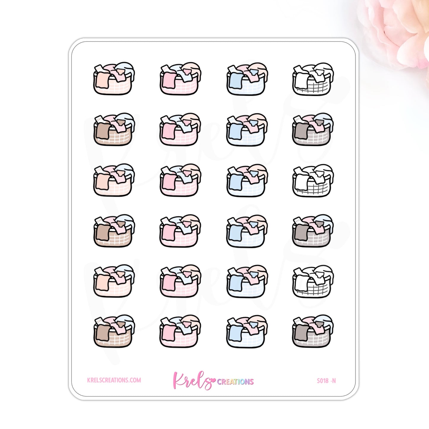 S018 | Laundry Basket Stickers
