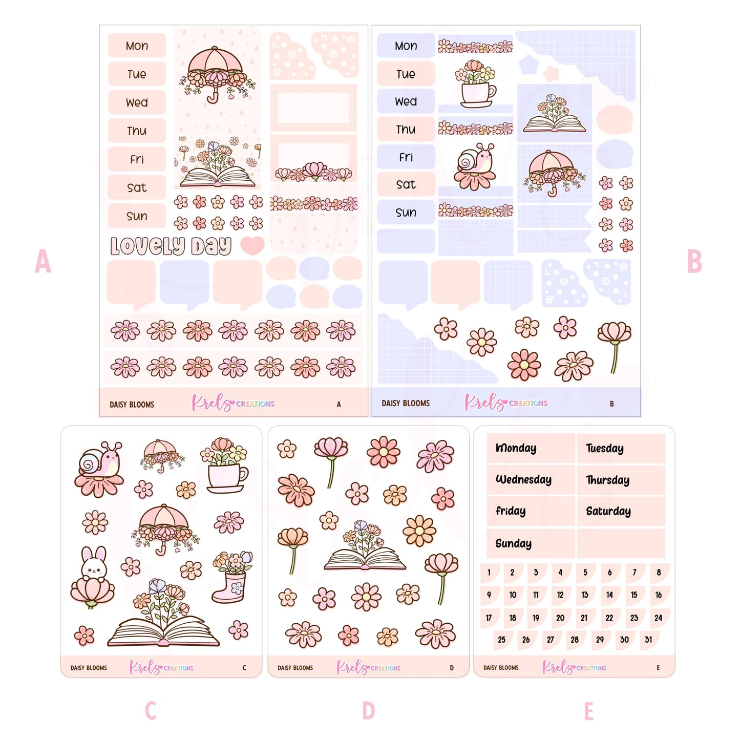Daisy Blooms | Journaling sticker