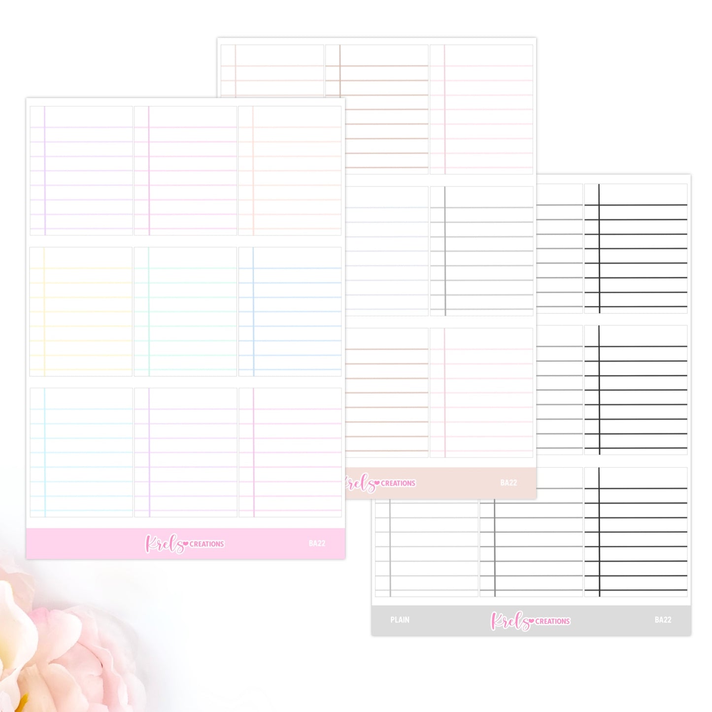 BA22 | Lined stickers