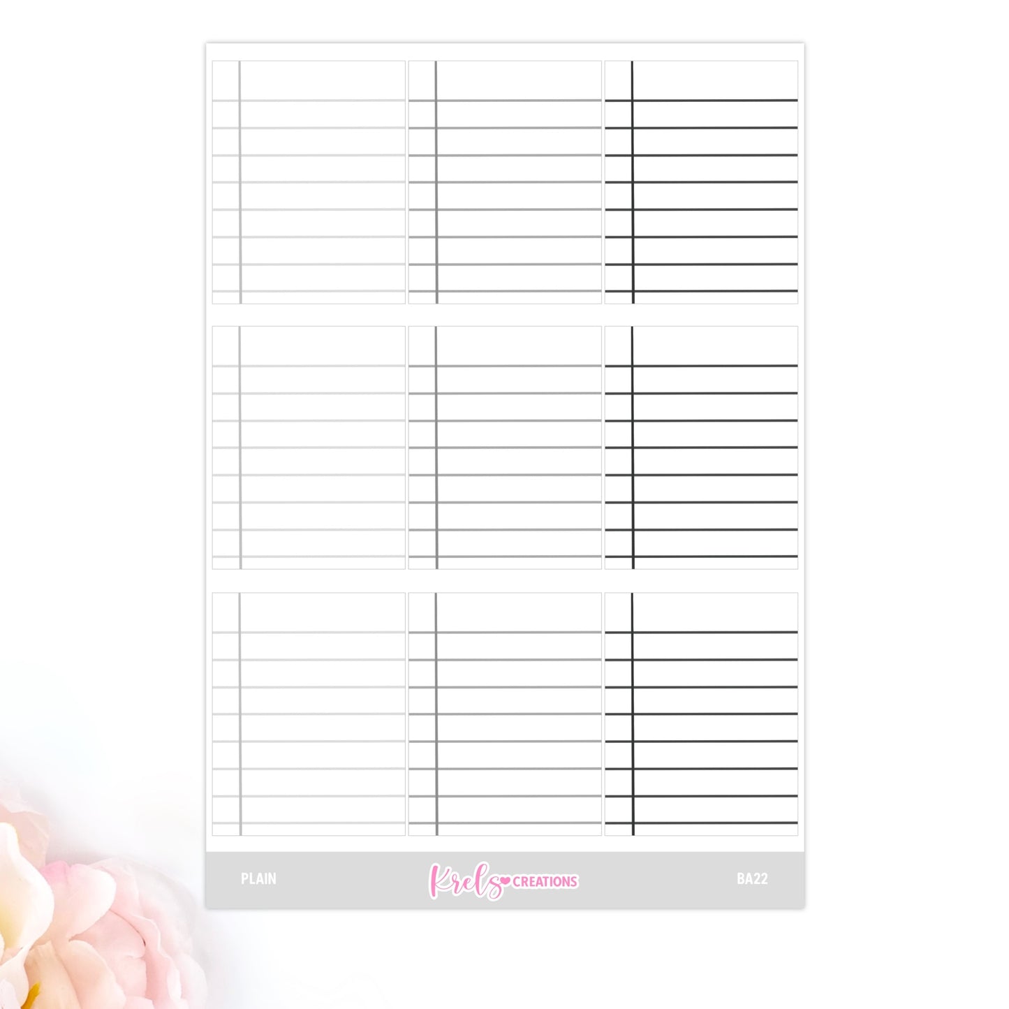 BA22 | Lined stickers