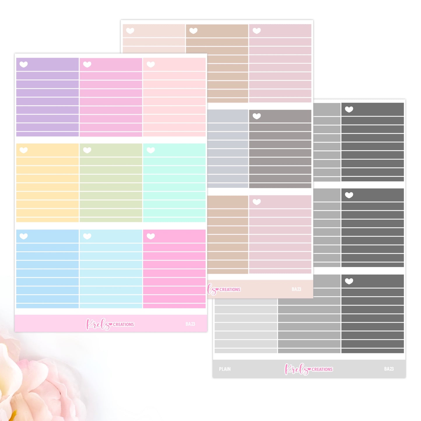 BA23 | Lined stickers -Full colors