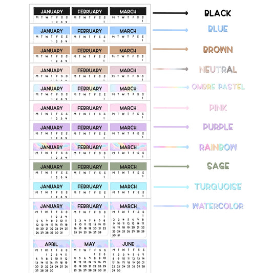 D158 | 2026 Calendar sticker (1 inch)