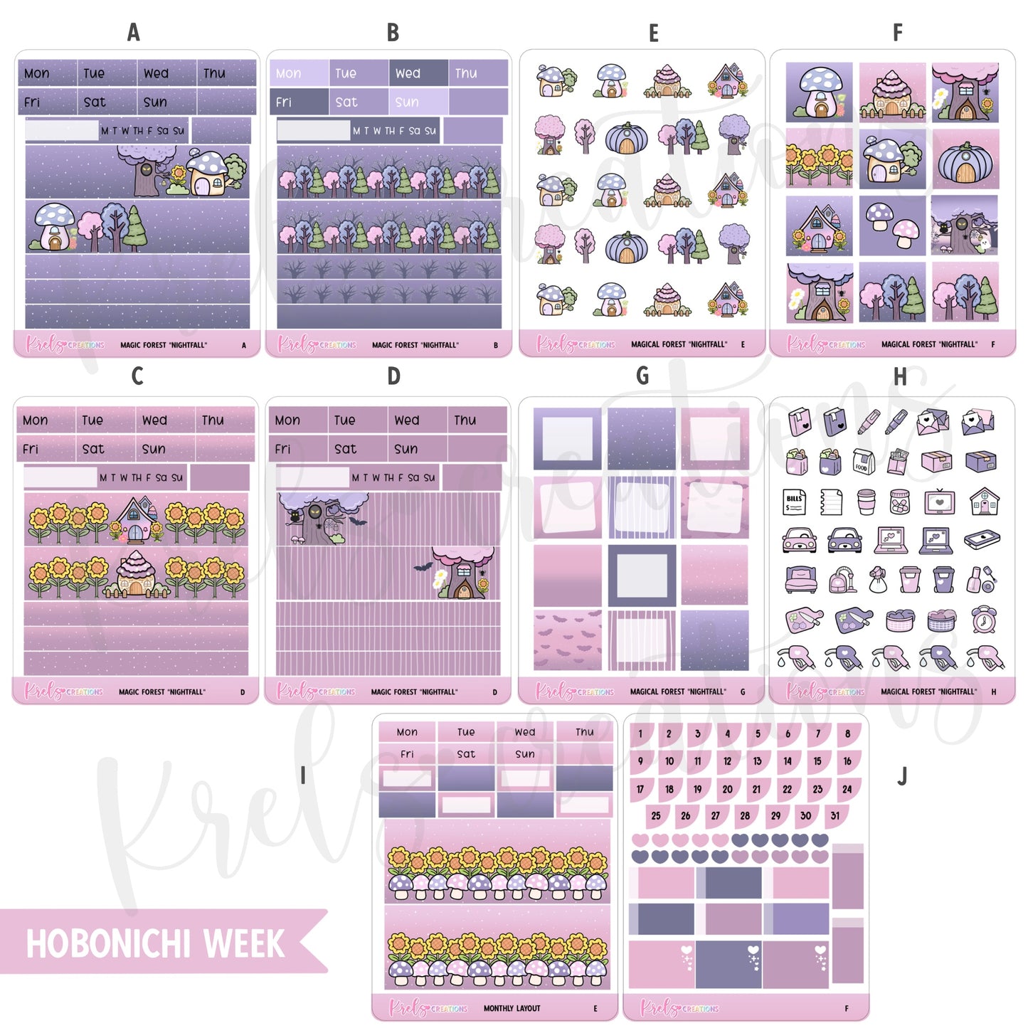 Magic Forest "Nightfall" | Hobonichi week