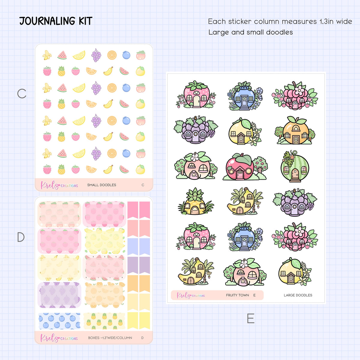 Fruity Town | Journaling sticker