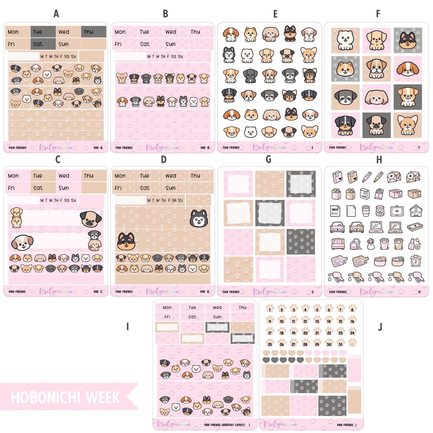 Paw Friends | Hobonichi week