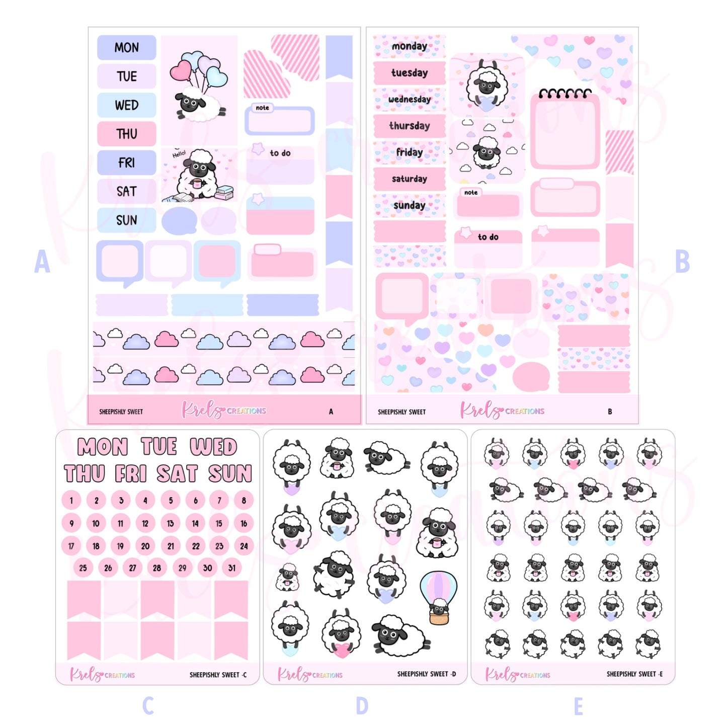 Sheepishly sweet | Journaling sticker