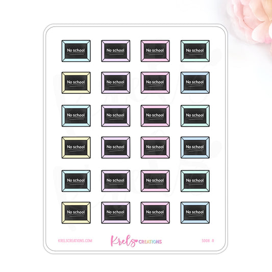 S008 | No School Stickers