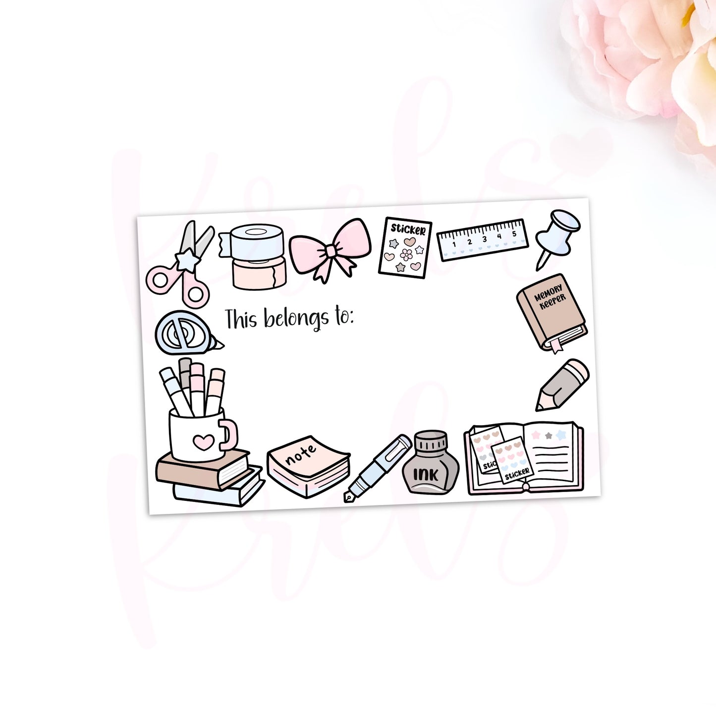 This belongs to | Neutral | Die-cut sticker