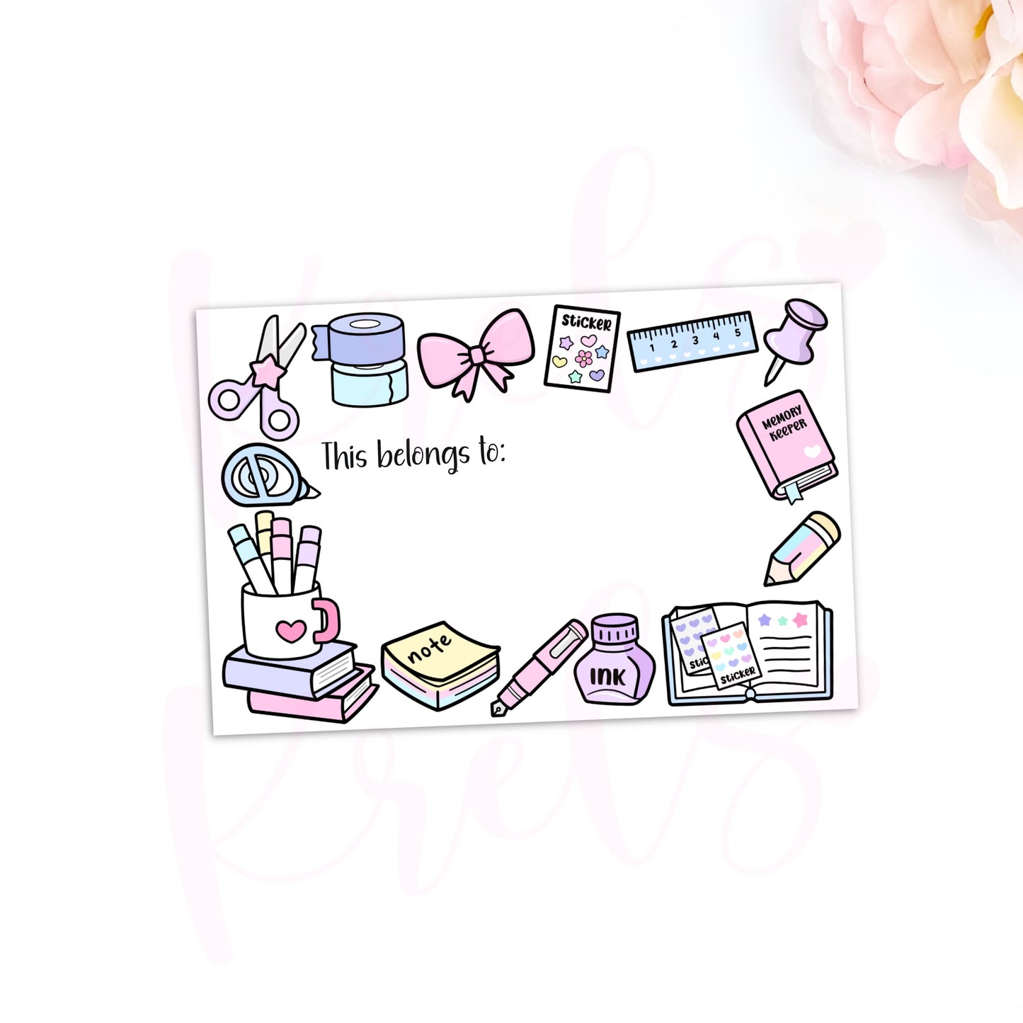 This belongs to | Rainbow Pastel | Die-cut sticker