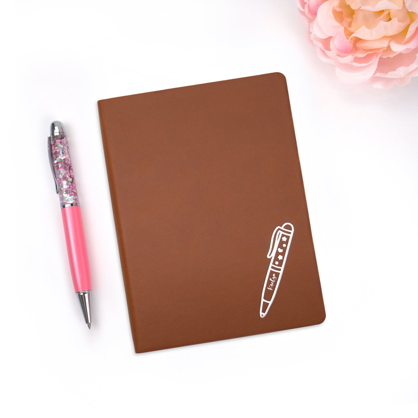 B6 Grid Notebook -Off-white pages | Brown