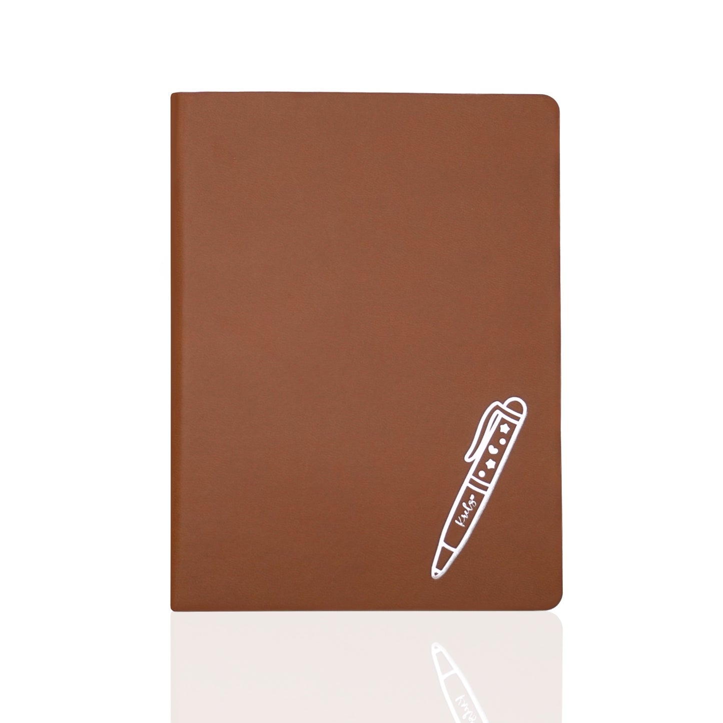 B6 Grid Notebook -Off-white pages | Brown